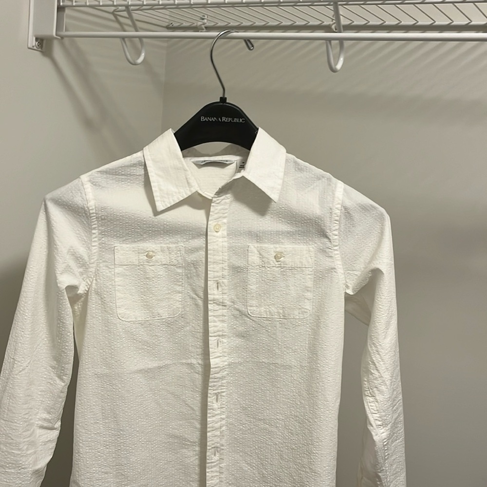 Janie and Jack white long sleeve shirt